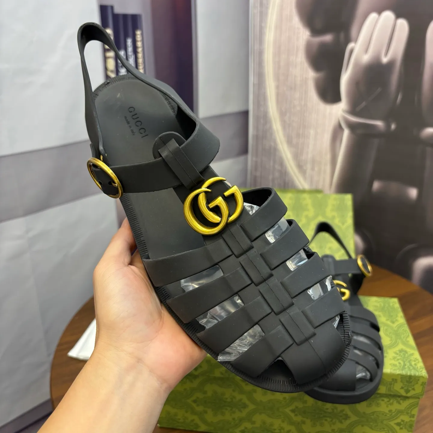 Men's shoes 260💰 [Gucci] Counter quality, top-quality original goods, real photos! Original TPU material, fine workmanship, comfortable; genuine 1:1 replica Size: 36 ~ 46